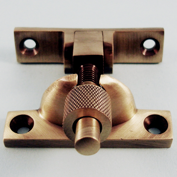 THD185/AB • Non-Locking • Antique Brass • Narrow Brighton Pattern Sash Fastener